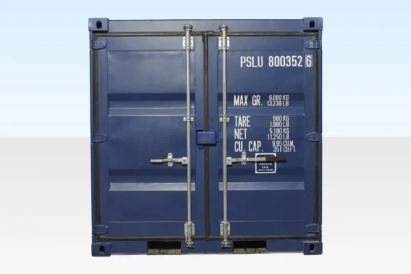 8Ft Shipping Container One Trip Blue - Image 5